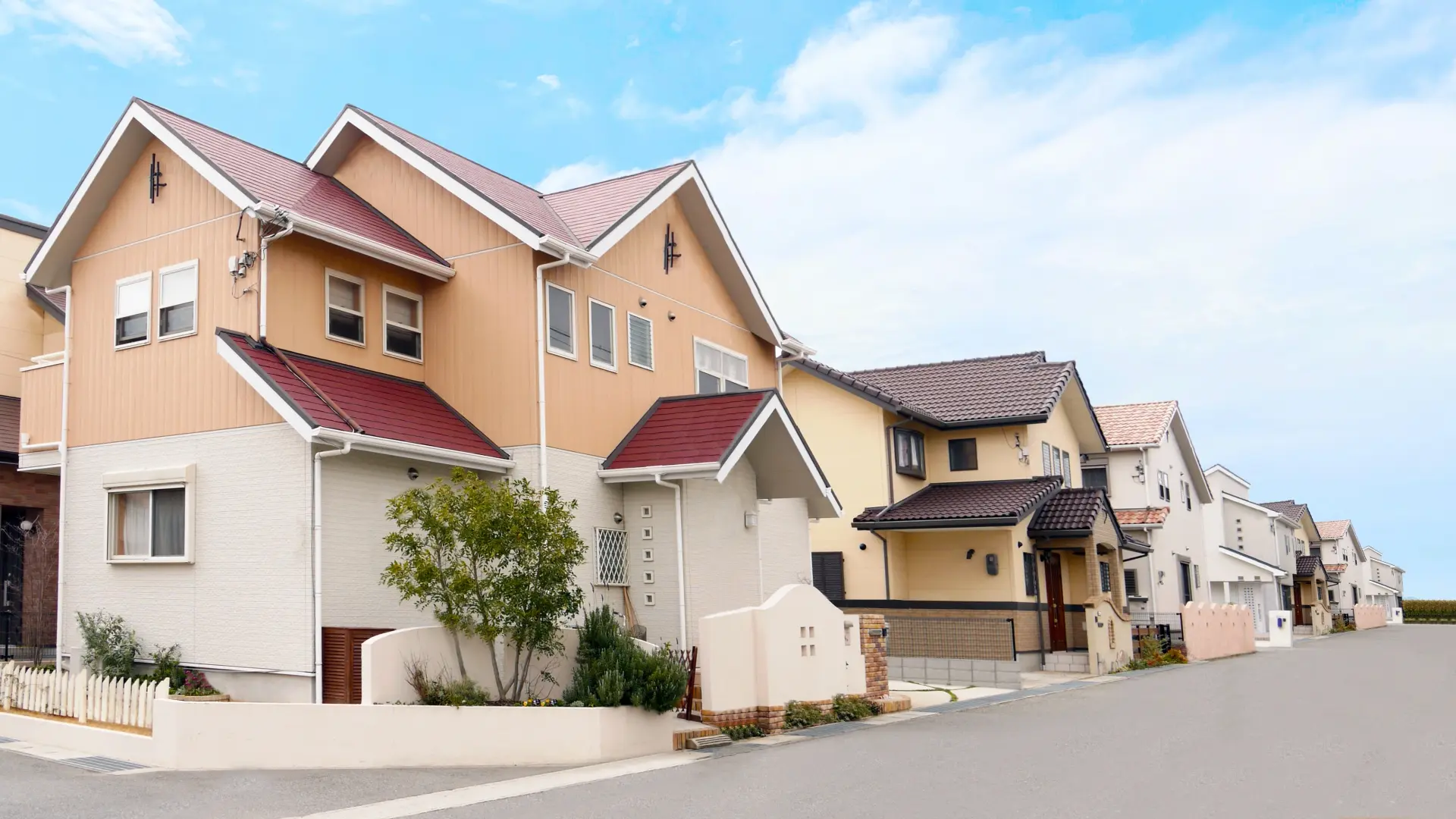 建ち並んだ住宅